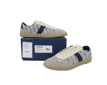 Men's Dior B01 Matchpoint Gray And Blue Print Sneakers