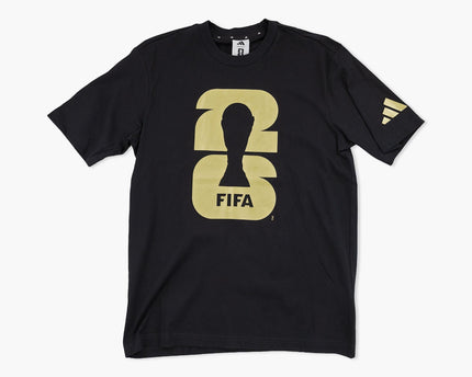 2026 Adidas FIFA Black Metallic Gold Logo T-Shirt