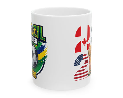 Brazil Soccer National Team, Ceramic Coffee Mug, World Cup 2026