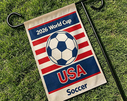 2026 World Cup Garden Flag USA Soccer - Patriotic Sports Fan Yard Decor