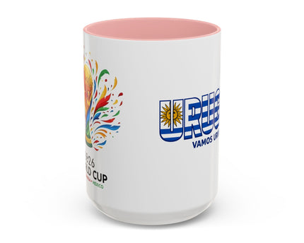 Uruguay Vamos Uruguay Mug, Accent Coffee Mug, Soccer World Cup, Gift for Dad
