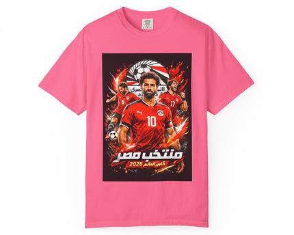Egypt Football Players T-shirt, 2026 World Cup Back Trophy Design, Egypt Flag
