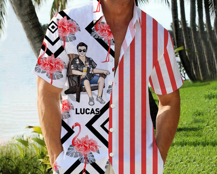Cool Man Summer Hawaii Cool Customization- Personalized Customized Hawaiian shirt - Summer Hawaiian shirt