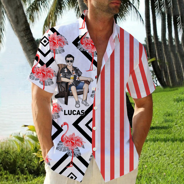 Cool Man Summer Hawaii Cool Customization- Personalized Customized Hawaiian shirt - Summer Hawaiian shirt