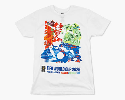 2026 FIFA World Cup Tournament Poster White T-Shirt