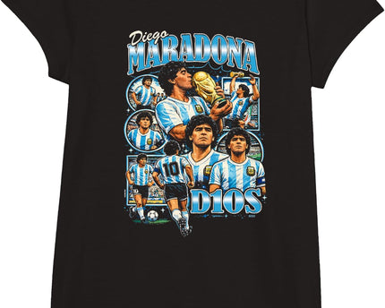 Diego Maradona 90s Vintage Bootleg Style Football Soccer Art