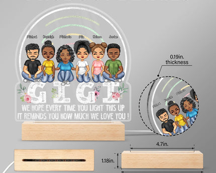 We Hope Every Time You Light This Up - Personalized Custom 3D Led Light Wooden Base