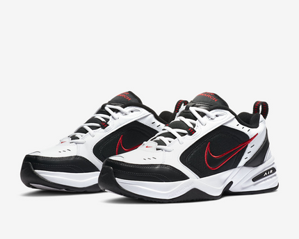 Men's Air Monarch 4 White Black Shoes