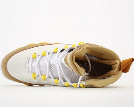 Men's Nike Air Jordan 9 Yellow Brown Shoes