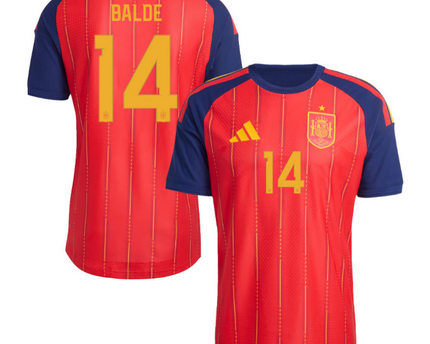 Alejandro Balde Spain National Team 2026 Home Jersey - Red