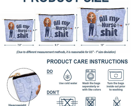 All My Nurse - Personalized Cosmetic Bag