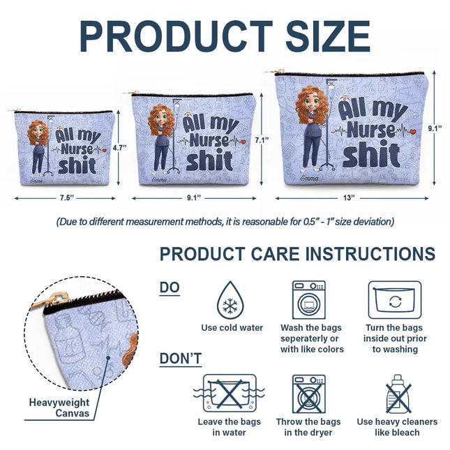 All My Nurse - Personalized Cosmetic Bag