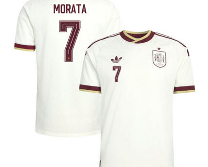 Alvaro Morata Spain National Team 2026 Away Jersey - White