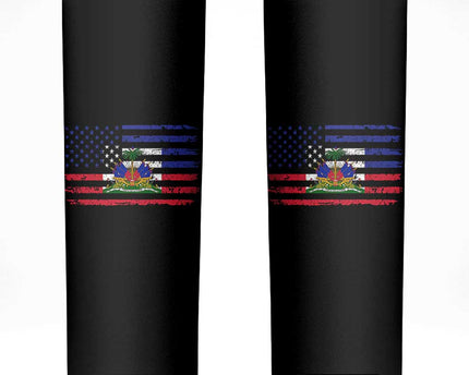 American Haitian Haiti USA Flag Skinny Tumbler