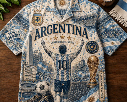 Argentina La Albiceleste World Cup 2026 Limited Edition Hawaiian Shirt