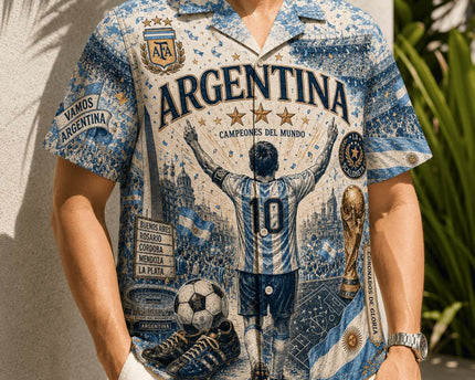 Argentina La Albiceleste World Cup 2026 Limited Edition Hawaiian Shirt