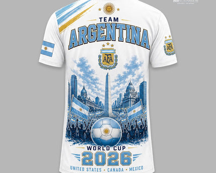 Argentina World Cup 2026 Football T-Shirt Albiceleste Fan Tee