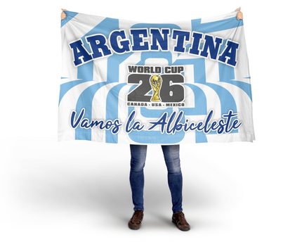 Argentina World Cup 2026 Football Supporter Flag