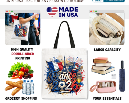 France 2026 Soccer Cup Global Championship Tote Bag