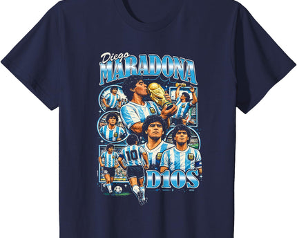 Diego Maradona 90s Vintage Bootleg Style Football Soccer Art
