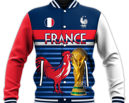 France Football The Blues Baseball Jacket Les Bleus Le Champion 2022 World Cup
