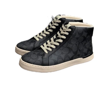 Men's Clip High Top Black Sneakers