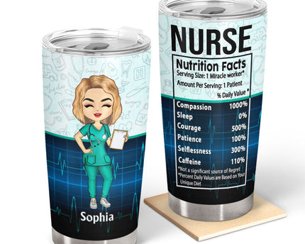 Nurse Nutrition Facts - Gift For Nurses - Personalized Custom Tumbler