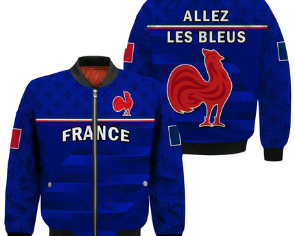 France Rugby Bomber Jacket Outgoing Tour Allez Les Bleus