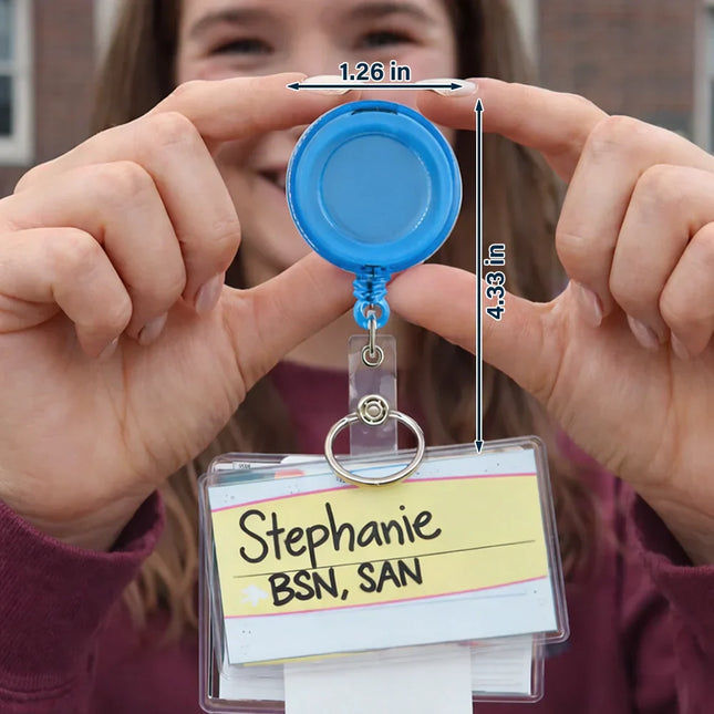 Nurse 3D Effect Custom Name And Job Title - Personalized Badge Reel