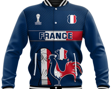 France Rooster Les Bleus Football Baseball Jacket