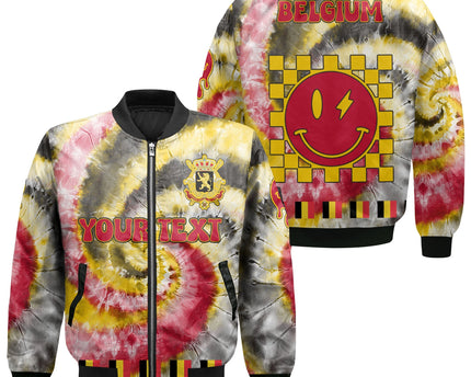 Belgium Bomber Jacket Custom Tie Dye Style