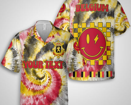 Belgium Hawaiian Shirt Custom Tie Dye Style