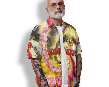 Belgium Hawaiian Shirt Custom Tie Dye Style