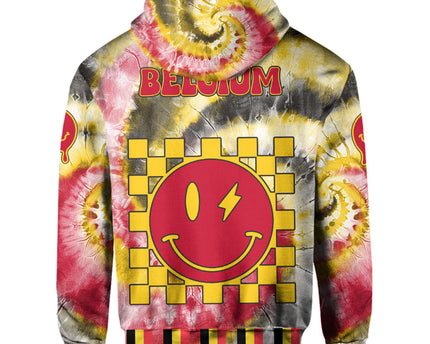 Belgium Hoodie Custom Tie Dye Style