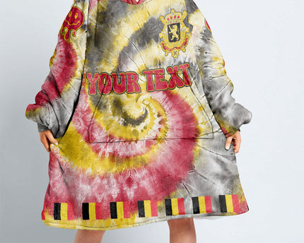 Belgium Hoodie Blanket Custom Tie Dye Style