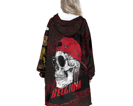 Belgium Hoodie Blanket Paisley Flag And Skull Style