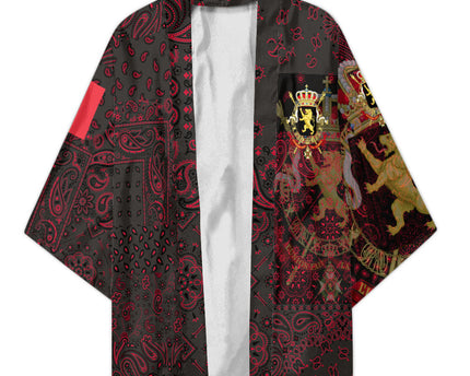 Belgium Kimono Paisley Flag And Skull Style