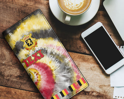 Belgium Leather Wallet Custom Tie Dye Style