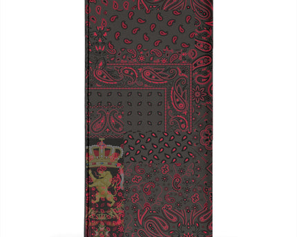 Belgium Leather Wallet Paisley Flag And Skull Style