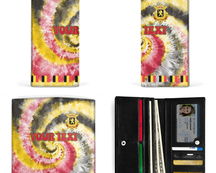 Belgium Leather Wallet Custom Tie Dye Style