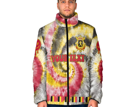 Belgium Men Padded Jacket Custom Tie Dye Style