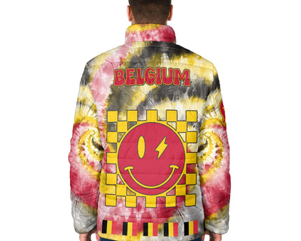 Belgium Men Padded Jacket Custom Tie Dye Style