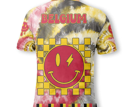 Belgium Polo Shirt Custom Tie Dye Style