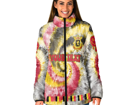 Belgium Women Padded Jacket Custom Tie Dye Style