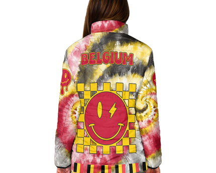 Belgium Women Padded Jacket Custom Tie Dye Style