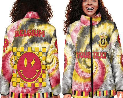 Belgium Women Padded Jacket Custom Tie Dye Style