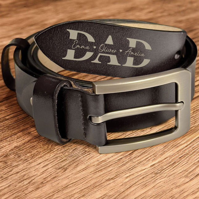 Father's Day Gifts, Belt Reminder We Love You For Dad - Personalized Engraved Leather Belt