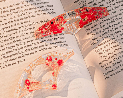 Birth Flower Book Lover - Personalized Resin Book Page Holder