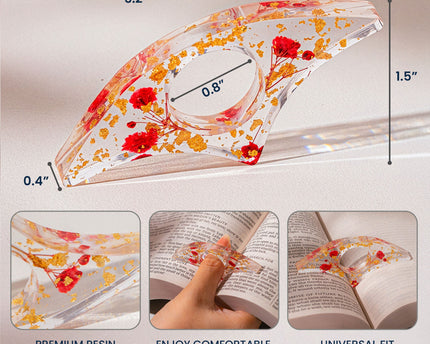 Birth Flower Book Lover - Personalized Resin Book Page Holder