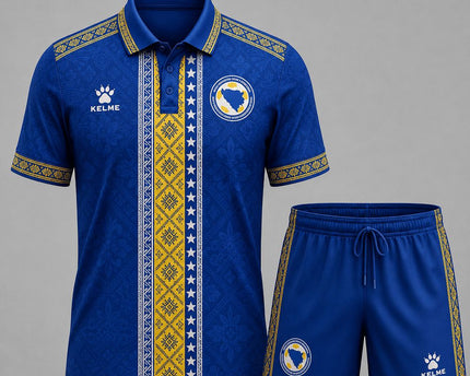 Bosnia and Herzegovina Premium World Cup 2026 Culture Polo Shorts Set